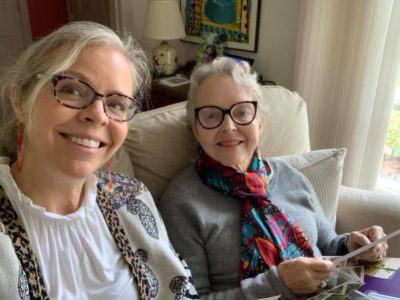 Mom and I going over her favorite photos and letters together. 